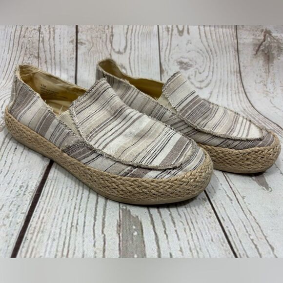 Esprit Shoes - Espirit Women's Noella Espadrille Slip On Taupe Canvas Flats Size 6.5